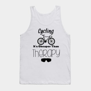 Cycling It's Cheaper Than Therapy Tank Top